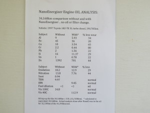 NanoE Toyota oil analysis 1